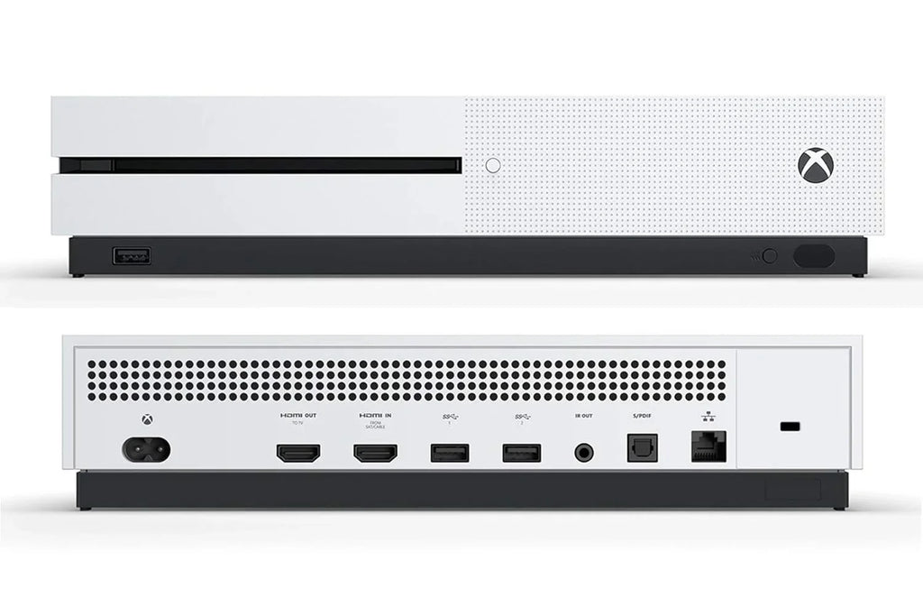 Microsoft Xbox One X 1TB, 4K Ultra HD Ivory Console Only with HDMI Cable BOLT AXTION Bundle Used