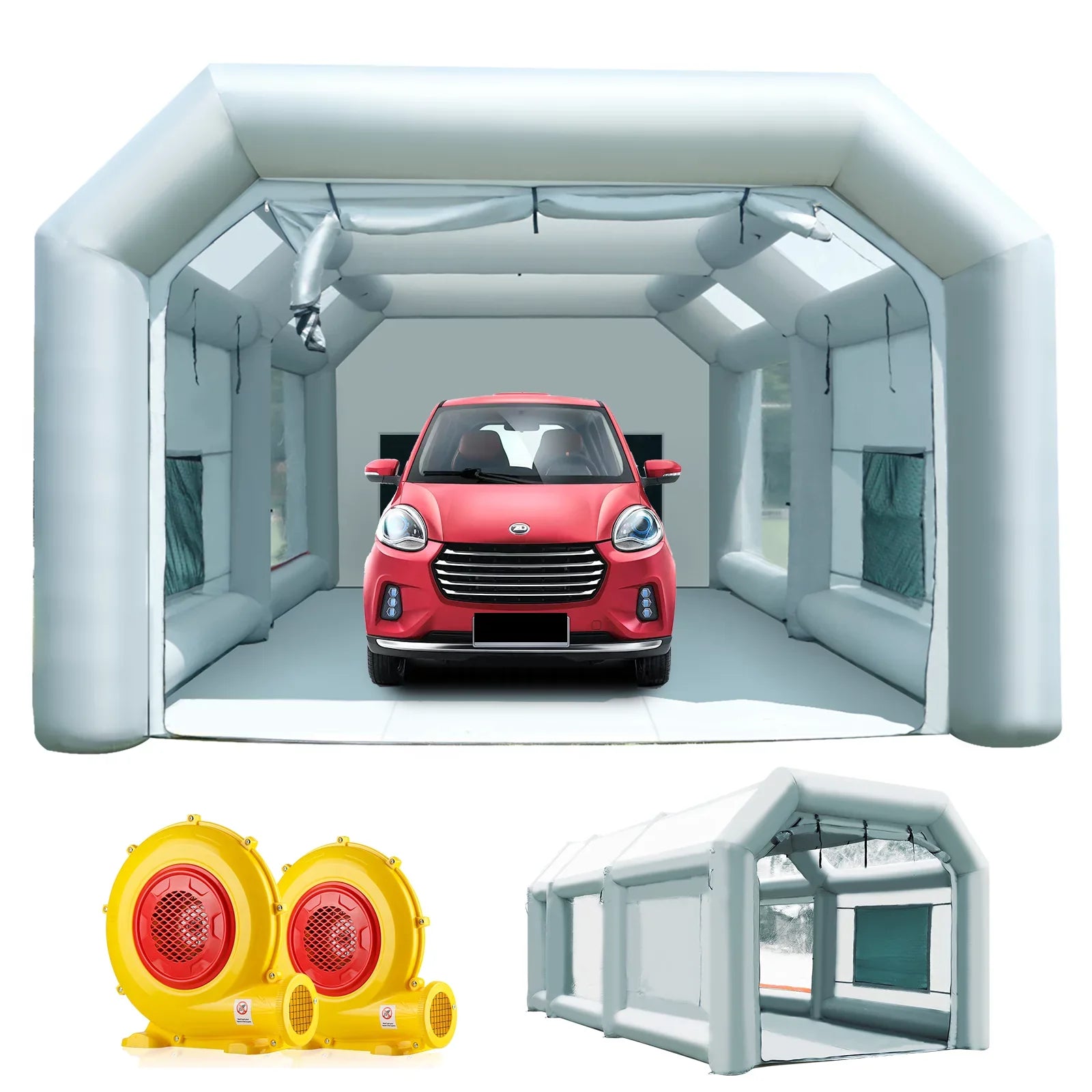Sizeewinfla Inflatable Paint Booth 20x13x8.5Ft with Blowers Professional Inflatable Sizepray Booth Portable Car Painting Booth