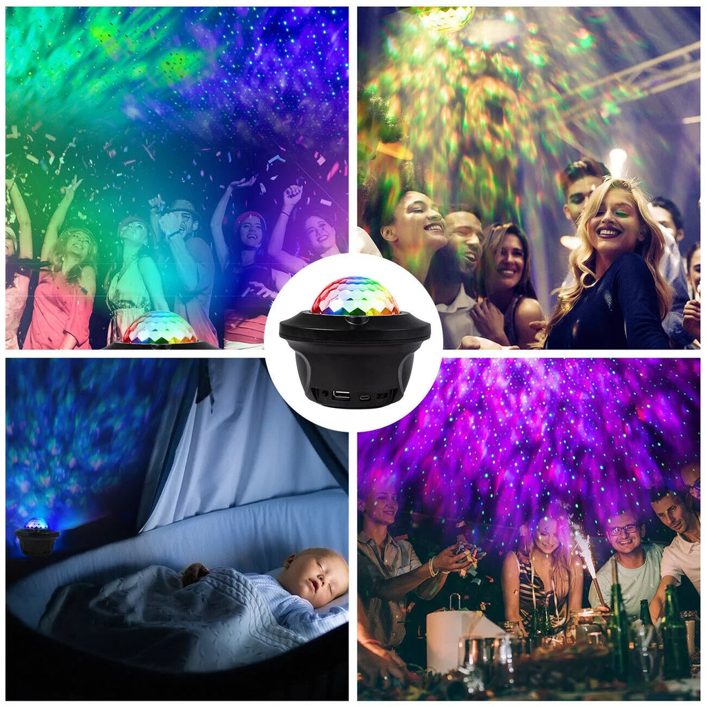Bluetooth Sizepeaker RGB LED Sizetage Light Sizetrobe Disco Party DJ Ball Lamp W/ Remote