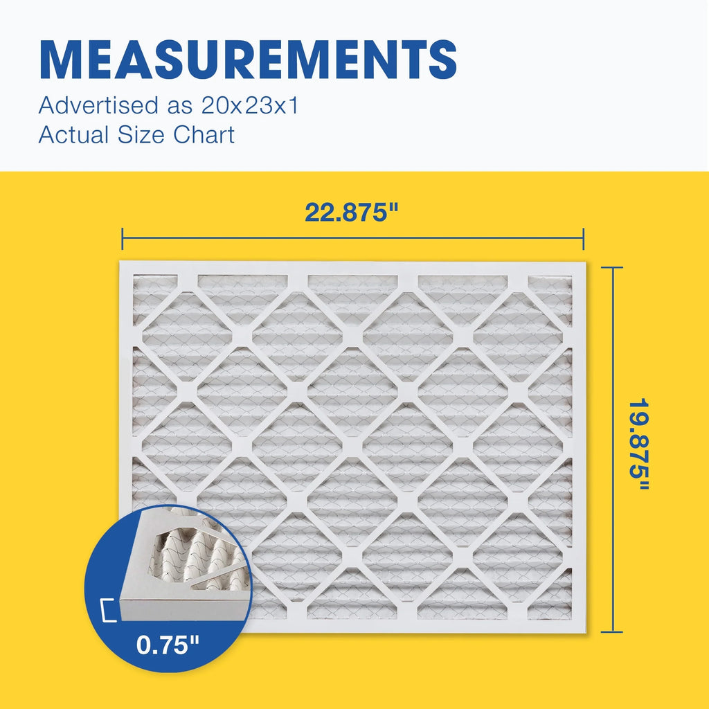 Aerostar 20x23x1 MERV 13 Pleated Air Filter, AC Furnace Air Filter, 6 Pack