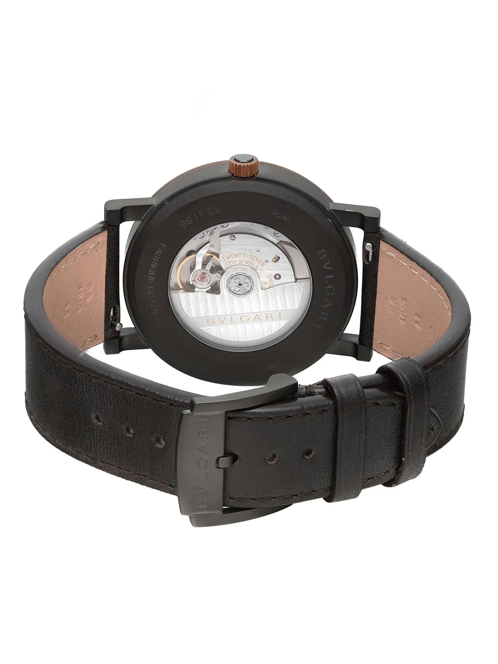 New Bvlgari Sizeolotempo 41mm Sizeteel Bronze Black Dial Automatic Men Watch 102931