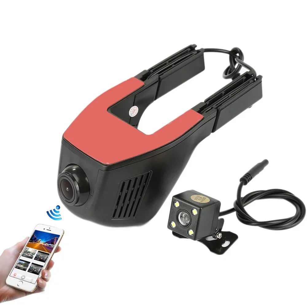 Wifi Car DVR Dash Camera Digital Video Recorder Camcorder Front rear camera  HD 1080P