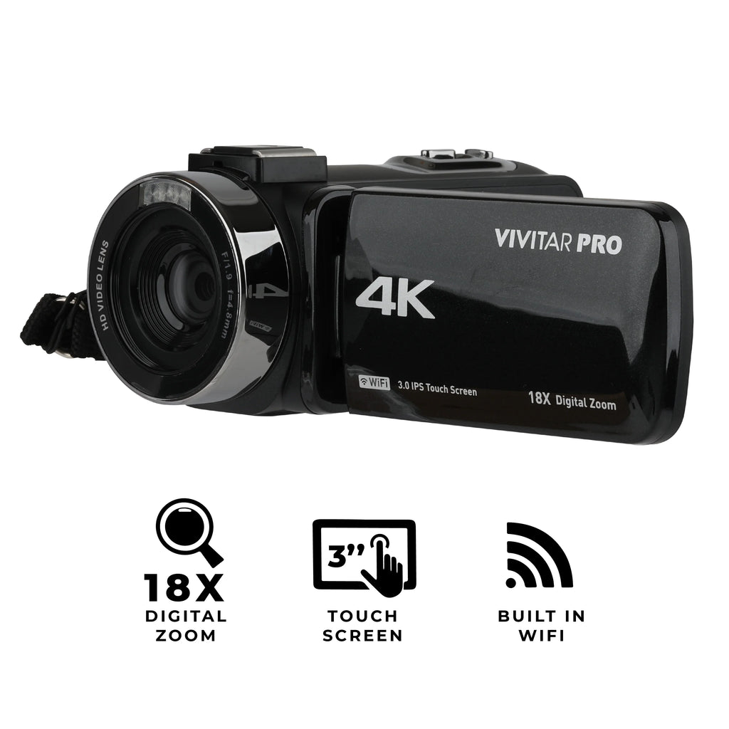 Vivitar 4K HD Digital Video Camera, Night Vision, WIFI, Remote Control