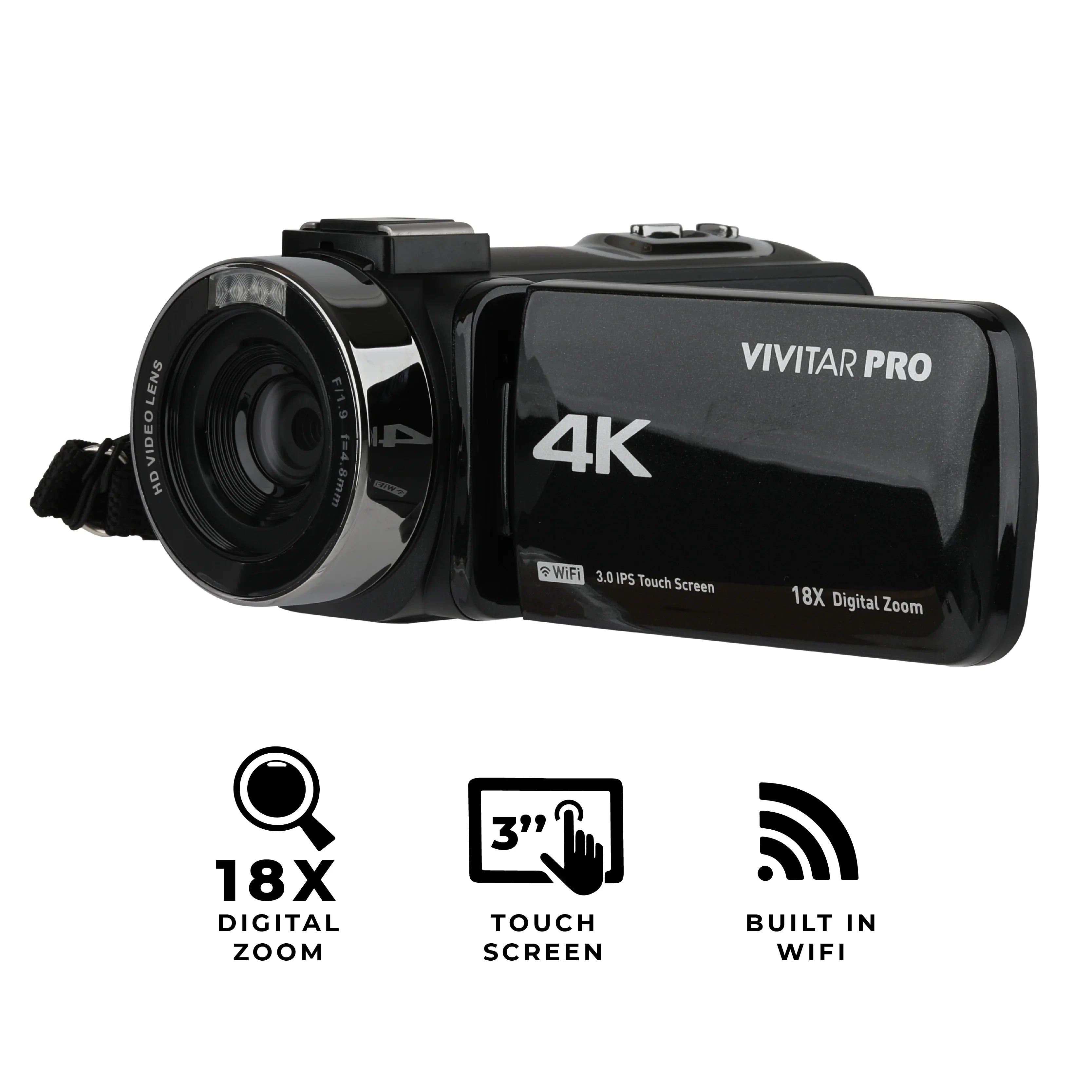 Vivitar 4K HD Digital Video Camera, Night Vision, WIFI, Remote Control