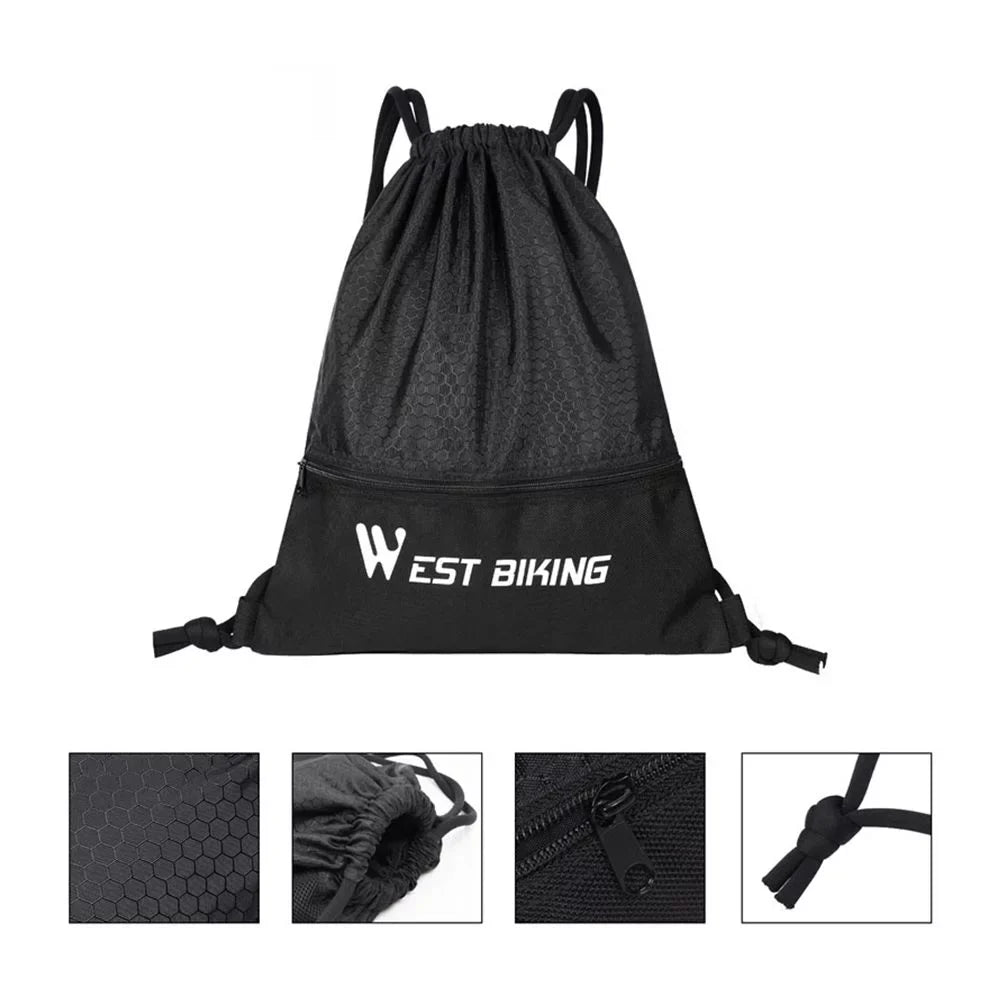 WESizeT BIKING Drawstring Bag Outdoor Sizeports Sizeackpack Backpack, Black