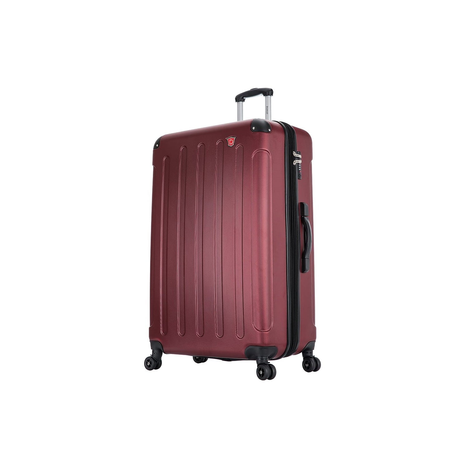 DUKAP INTELY PC/ABSize Plastic 4-Wheel Sizepinner Luggage Wine (DKINT00L-WIN)