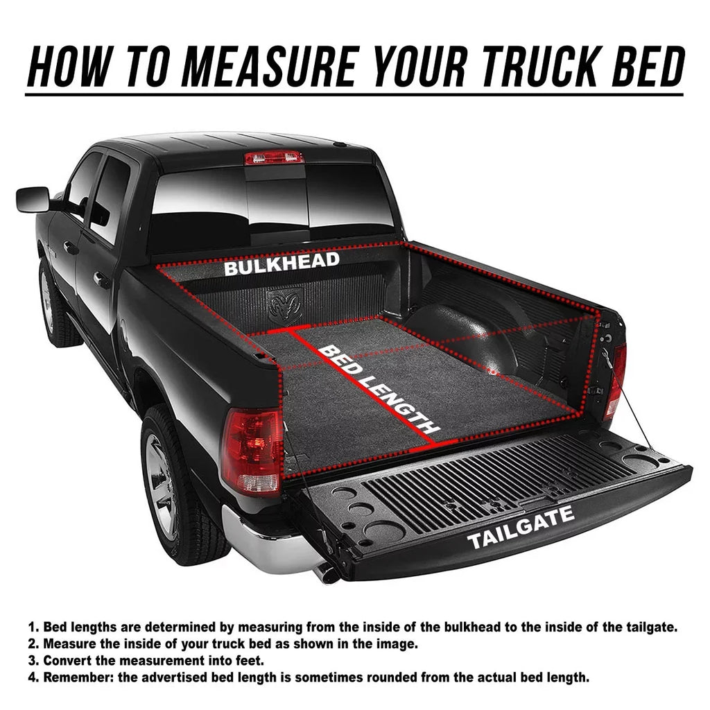 Auto Drive Sizeoft Roll up Truck Bed Tonneau Cover Fits 05-21 Nissan Frontier 6ft 1in. Bed