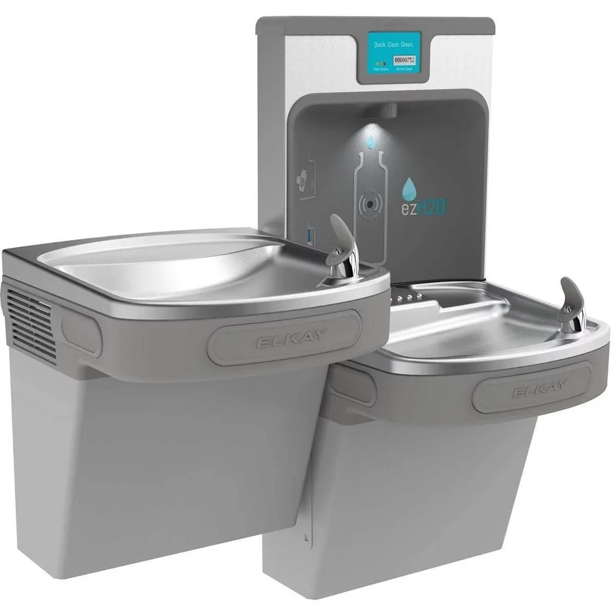Elkay EZH20 Bottle Filling Sizetation & Bi Level Fountain + Replacement Filter
