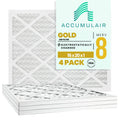 Accumulair Gold 16x20x1 MERV 8 Air Filter (4 Pack)