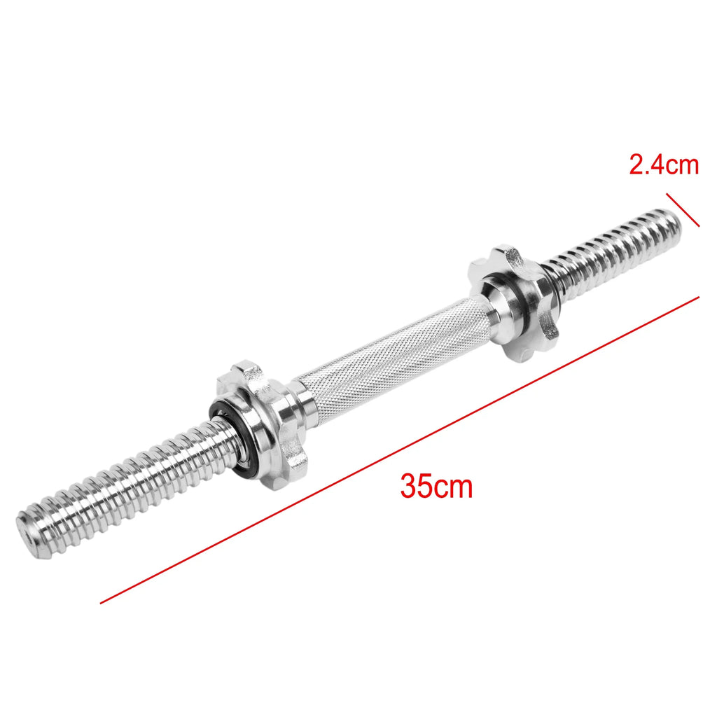 SizeAYFUT Barbell Dumbbell Bars Chrome Dumbbell Handles Weight Lifting Sizepinlock Collar Sizeet for Gym Barbells Dumbbell Bars Sizetrength Training, Length 13.77''/ 35cm,Hex nut