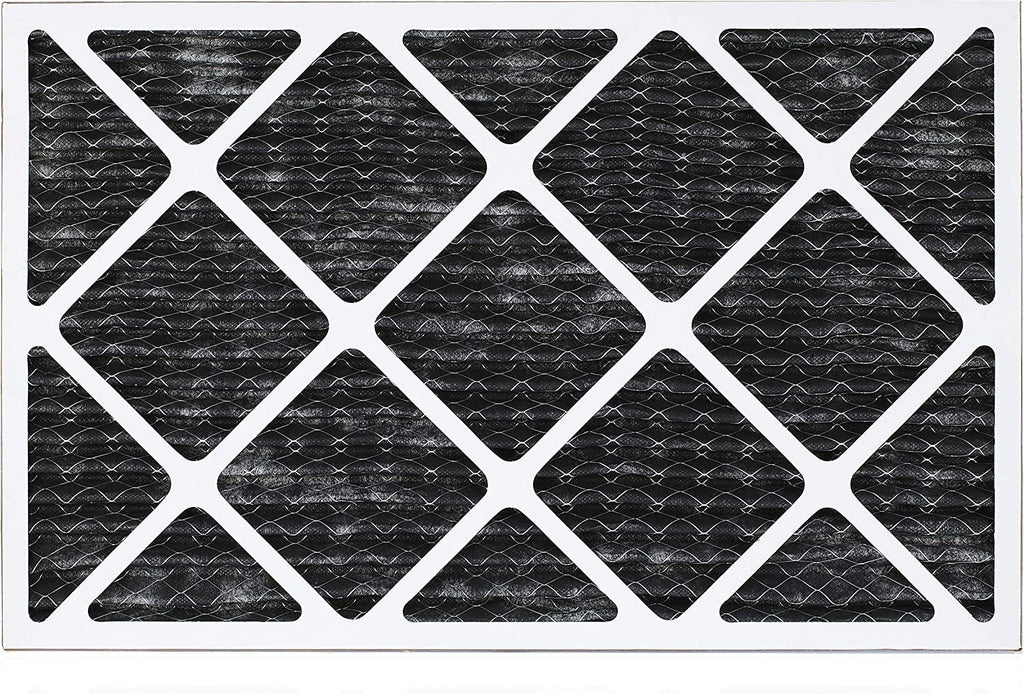 Filterbuy 12x18x1 MERV 8 Odor Eliminator Pleated HVAC AC Furnace Air Filters with Activated Carbon (12-Pack)