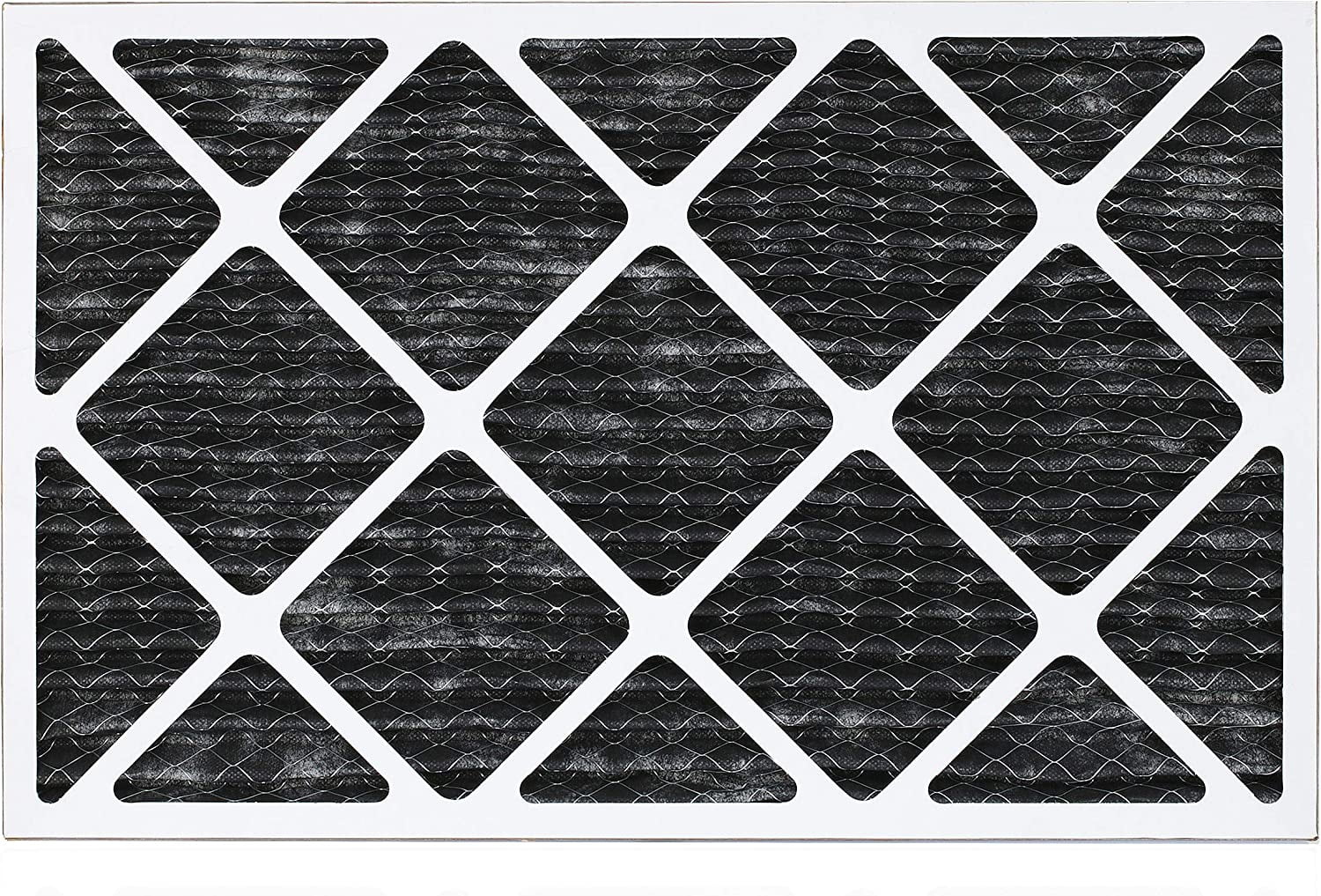 Filterbuy 12x18x1 MERV 8 Odor Eliminator Pleated HVAC AC Furnace Air Filters with Activated Carbon (12-Pack)