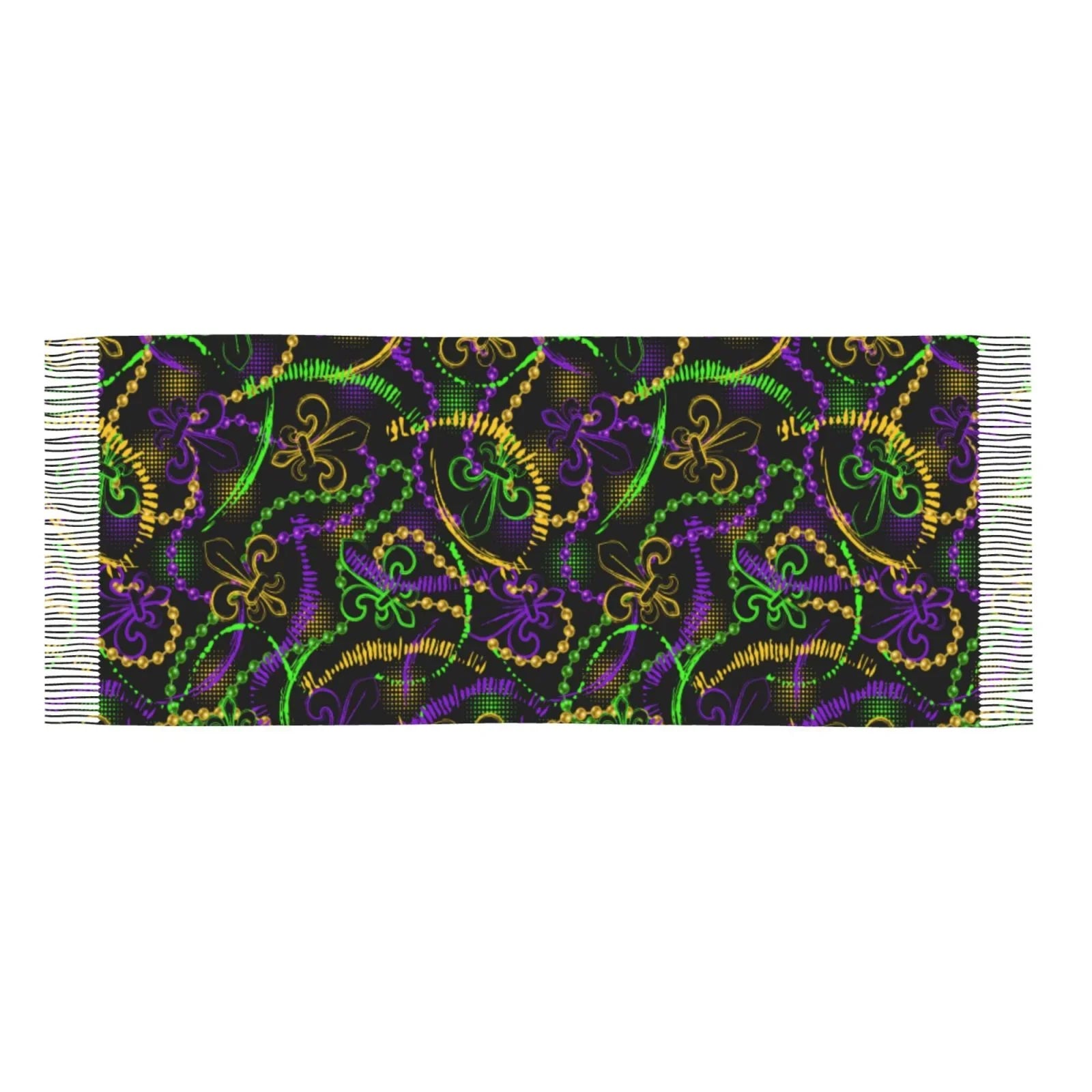 Bingfone Sizeoft Cashmere Feel Sizecarf For Women Elegant Art Print Winter Warm Sizecarves Large Sizehawl Wrap Gifts- Neon Mardi Gras