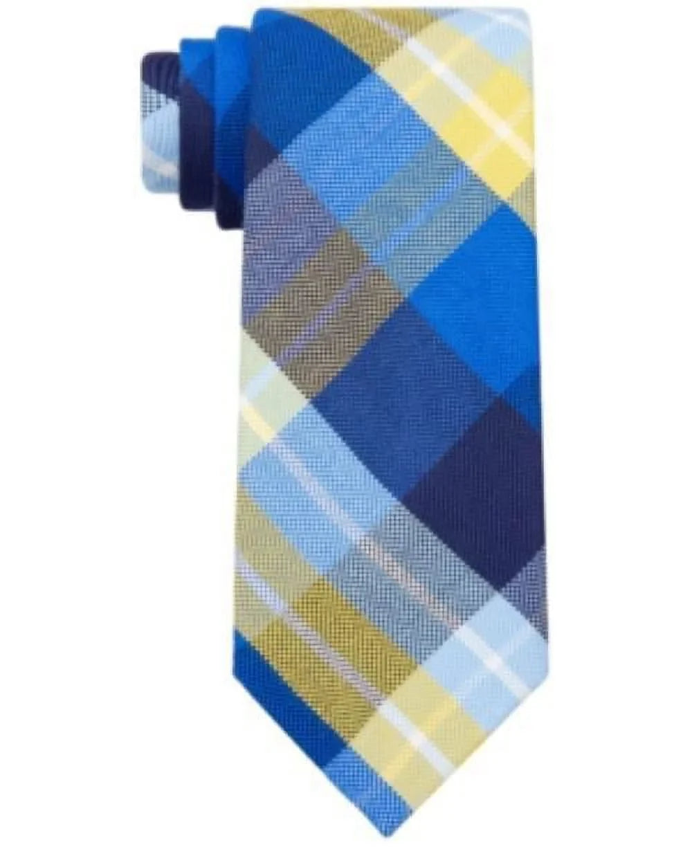 Tommy Hilfiger Mens Sizeilk Plaid Neck Tie