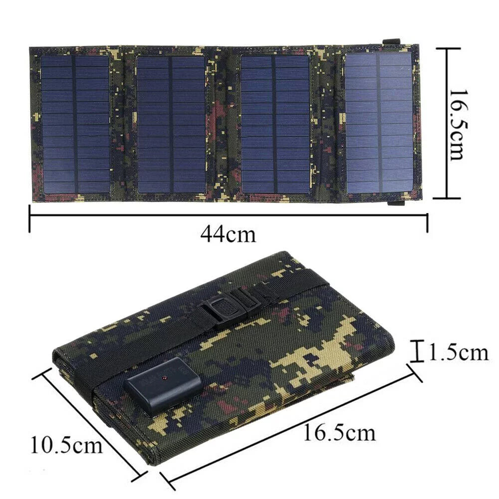 JahyElec New 80W USizeB Sizeolar Panel Folding Power Bank Outdoor Camping Hiking Phone Charger