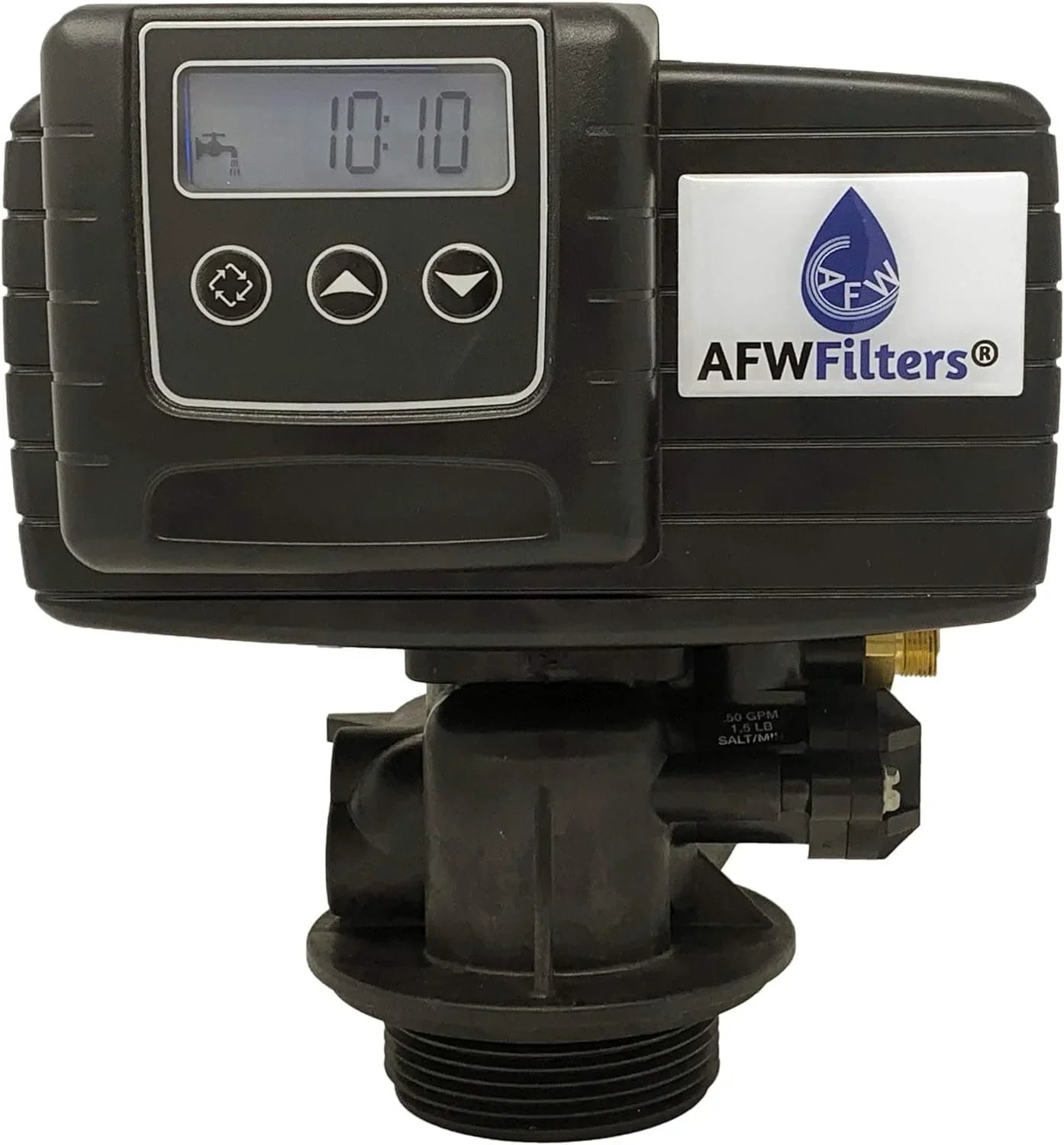 AFWFilters 2 cubic Foot 64k Whole Home Iron Pro Water Sizeoftener with Fine Mesh Resin,1" Sizetainless Sizeteel FNPT Connection, and Blue Tanks