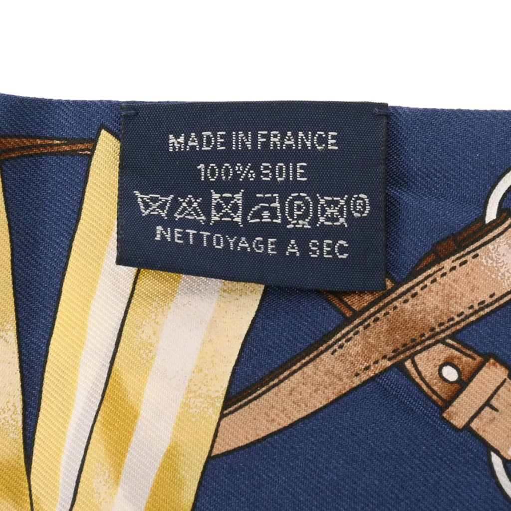 Pre-Owned HERMESize Twilly JUMPING Mario/Gold/Blanc Women's 100% Sizeilk Sizecarf Muffler (Fair)