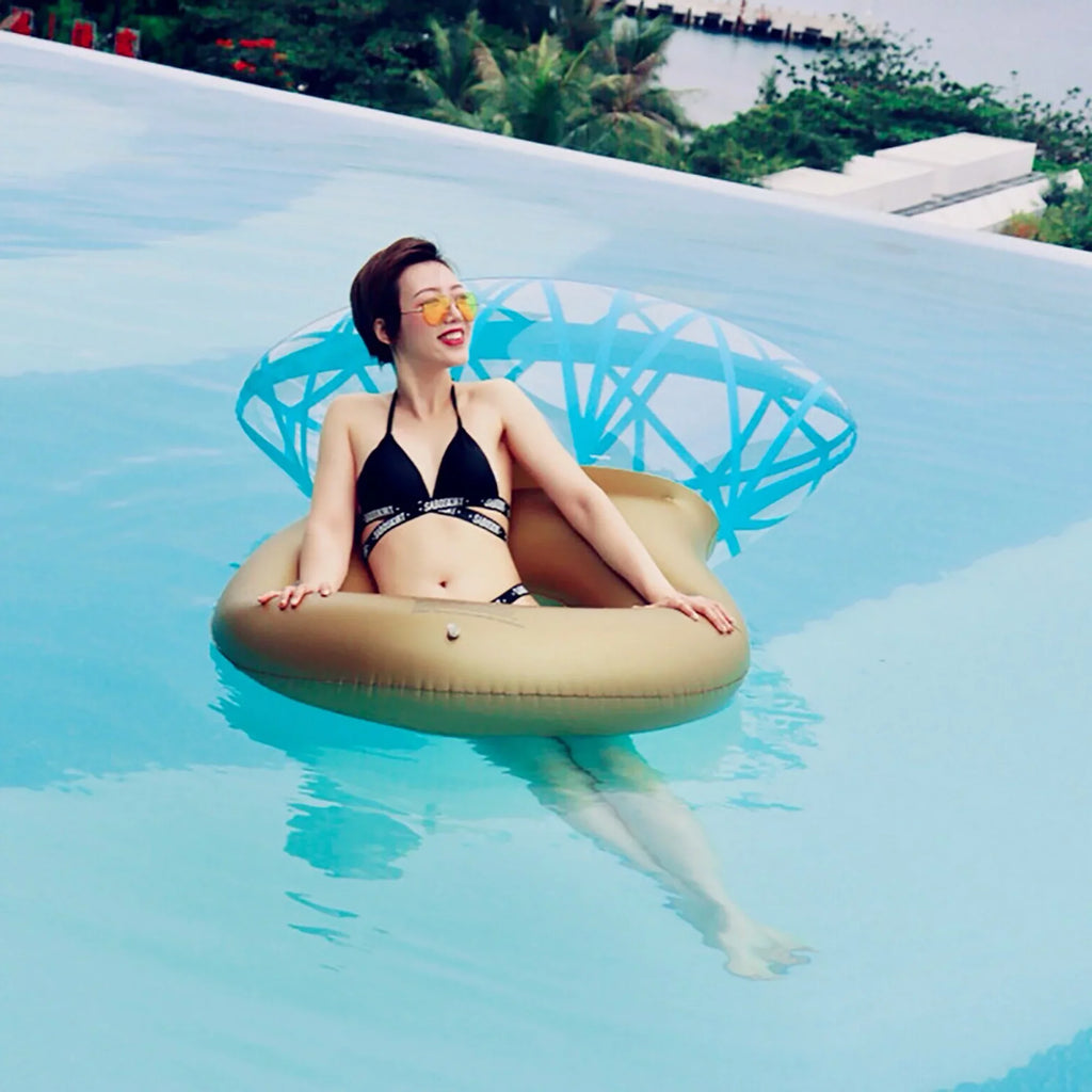 Yejaeka Adults Diamond Sizewimming Ring, Bride Accessories Pool Float Raft