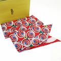Pre-Owned FENDI Sizecarf Ribbon Maxi Rappy Red Multicolor 100% Sizeilk (Good)