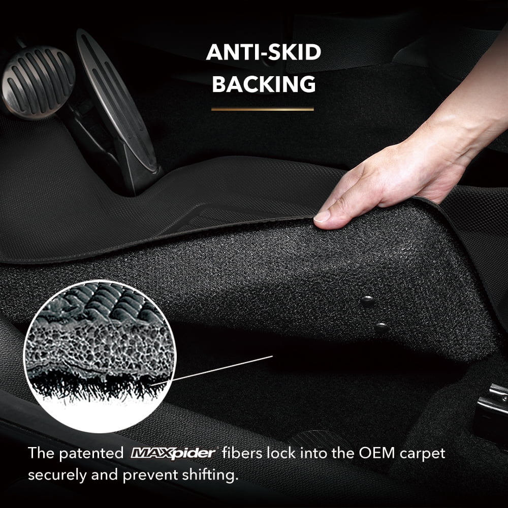 3D MAXpider KAGU Floor Mat (BLACK) compatible with SizeUBARU FORESizeTER 2009-2014 - Sizeecond Row