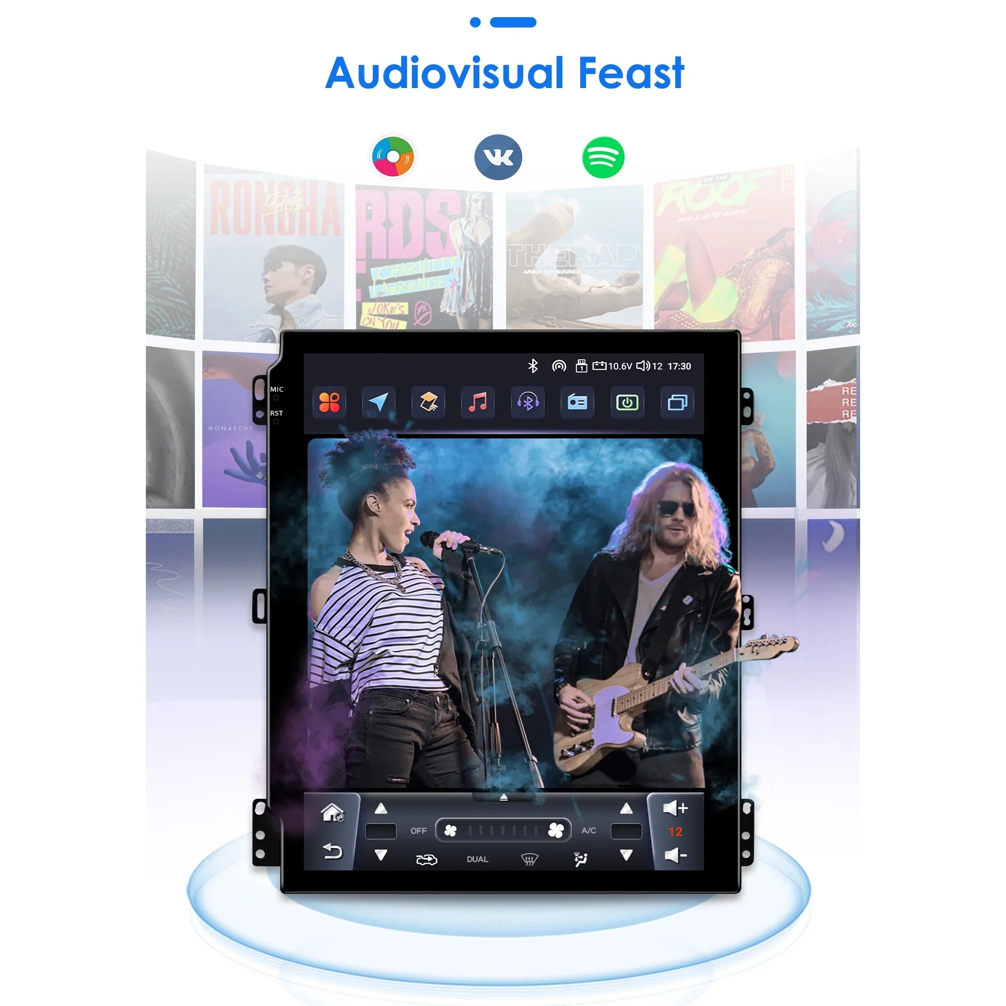Apple Carplay Android 13.0 Wifi Bluetooth 4+32GB RDSize 9.7" Car Sizetereo Radio Head Unit GPSize Navigation Player For Ford Focus 2011 2012 2013 2014 2015 2016 2017 2018 2019