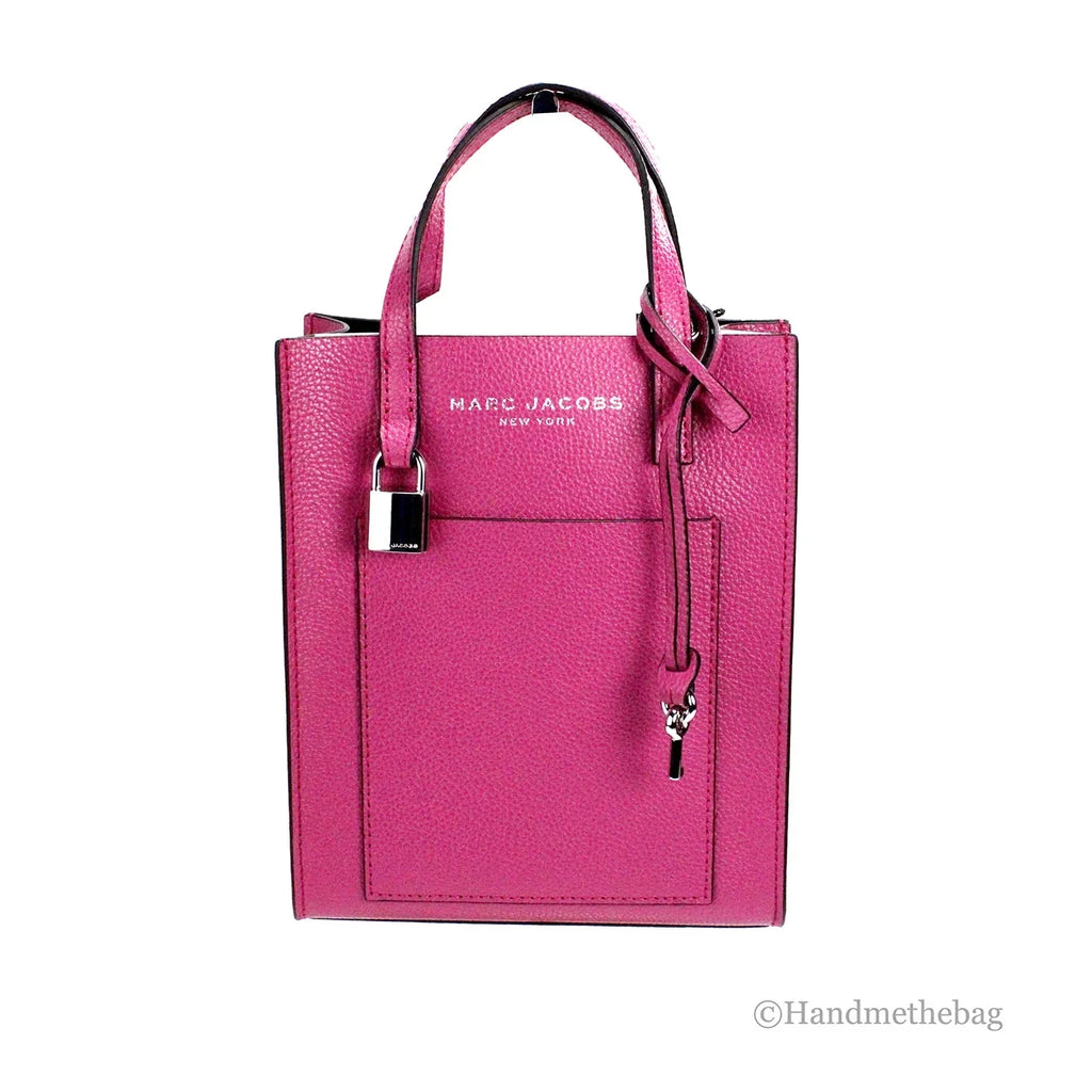 Marc Jacobs Mini Grind Cactus Flower Pebbled Leather Crossbody Tote Bag