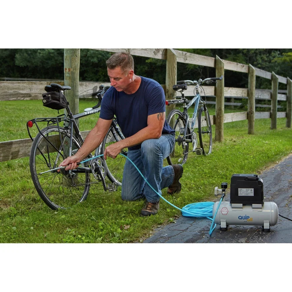 Quipall 2-.33 1/3 HP 2 Gallon Oil-Free Hotdog Air Compressor