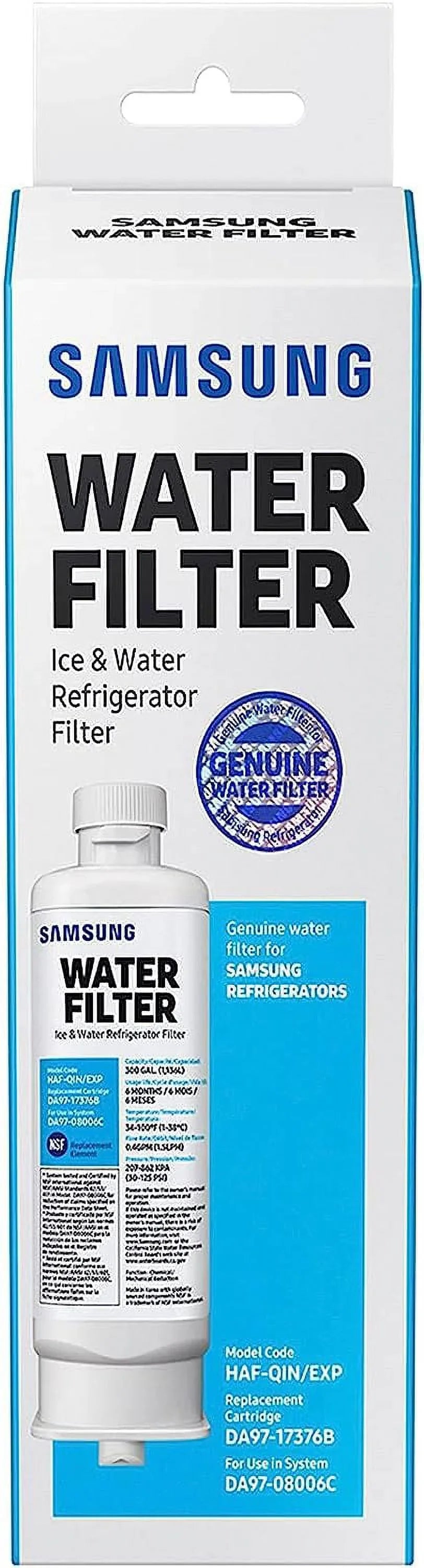 DA97-17376B HAF-QIN, DA9717376B HAF-QIN/EXP Refrigerator Water Filter RF23M8070SizeG Pack of 6