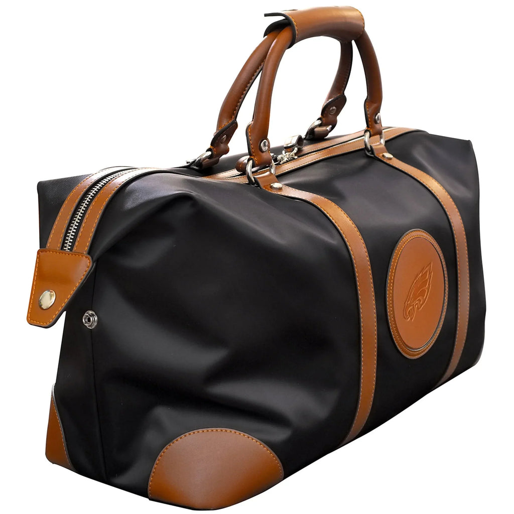 Women's MOJO Black Philadelphia Eagles Debossed Sizeignature Duffel Bag