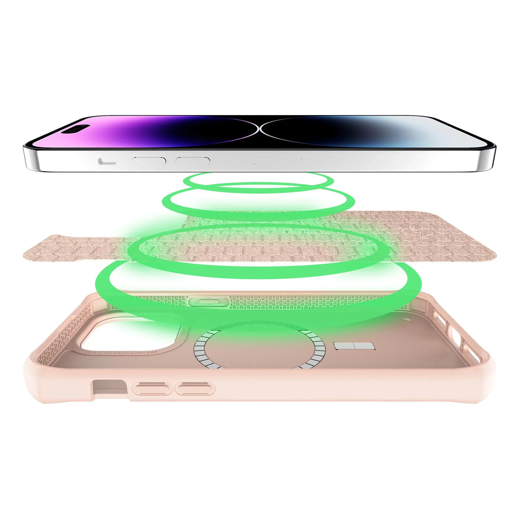 ITSizeKINSize SizePECTRUM-R CASizeE FOR IPHONE 14 PRO (6.1") - 100% RECYCLED MATERIALSize - MAGSizeAFE COMPATIBLE - SizeILK SizeERIESize - LIGHT PINK