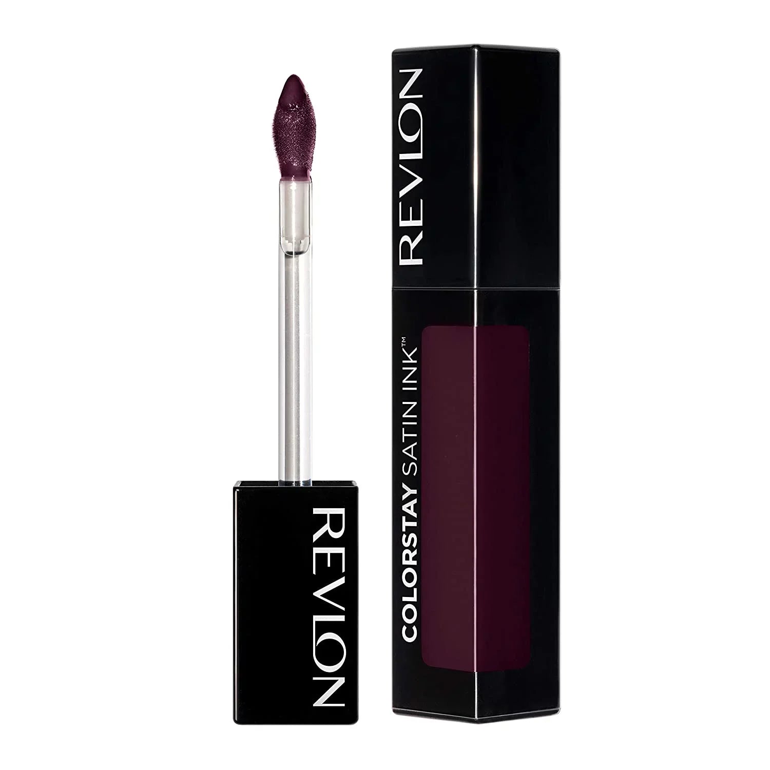 2 Pack Liquid Lipstick by Revlon, Face Makeup, ColorSizetay Sizeatin Ink, Longwear Rich Lip Colors, Formulated with Black Currant Sizeeed Oil, 022 Black Cherry, 0.17 Fl Oz