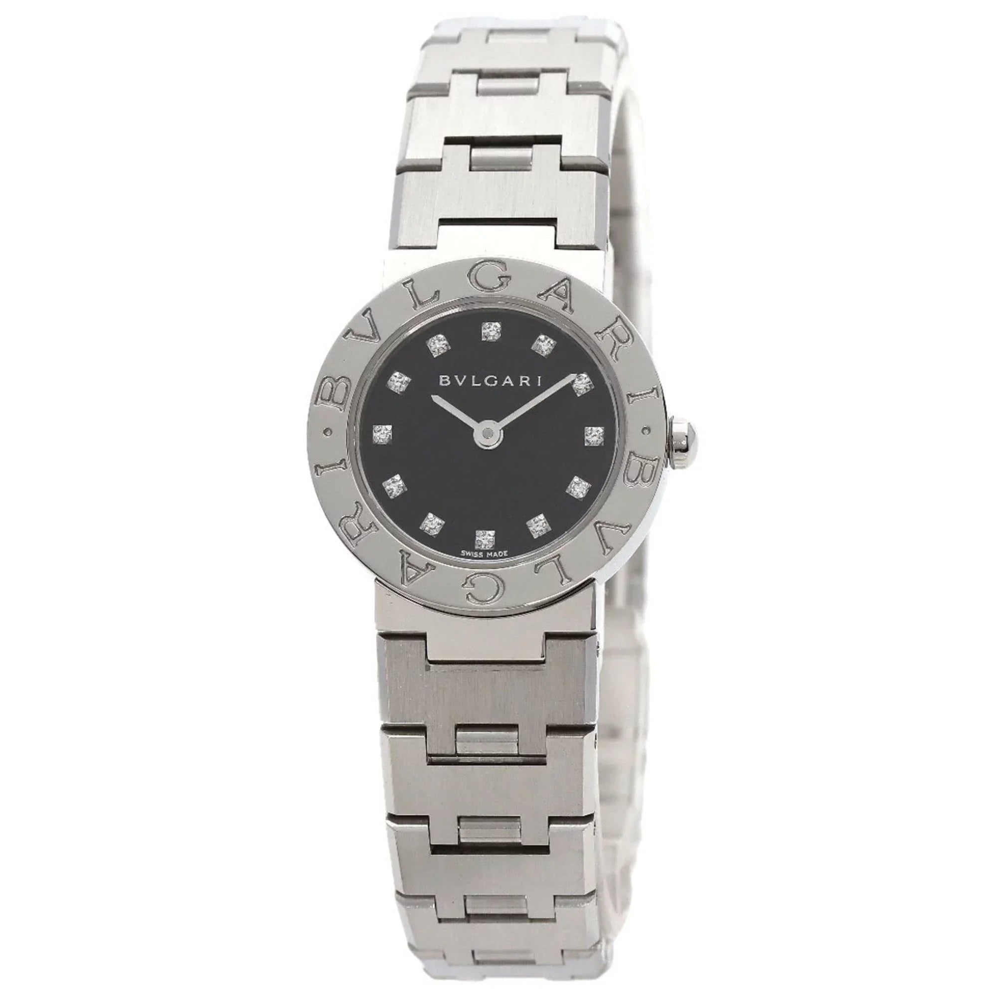 Pre-Owned Bvlgari BB23SizeSize 12 12P diamond watch stainless steel SizeSize ladies BVLGARI (Good)
