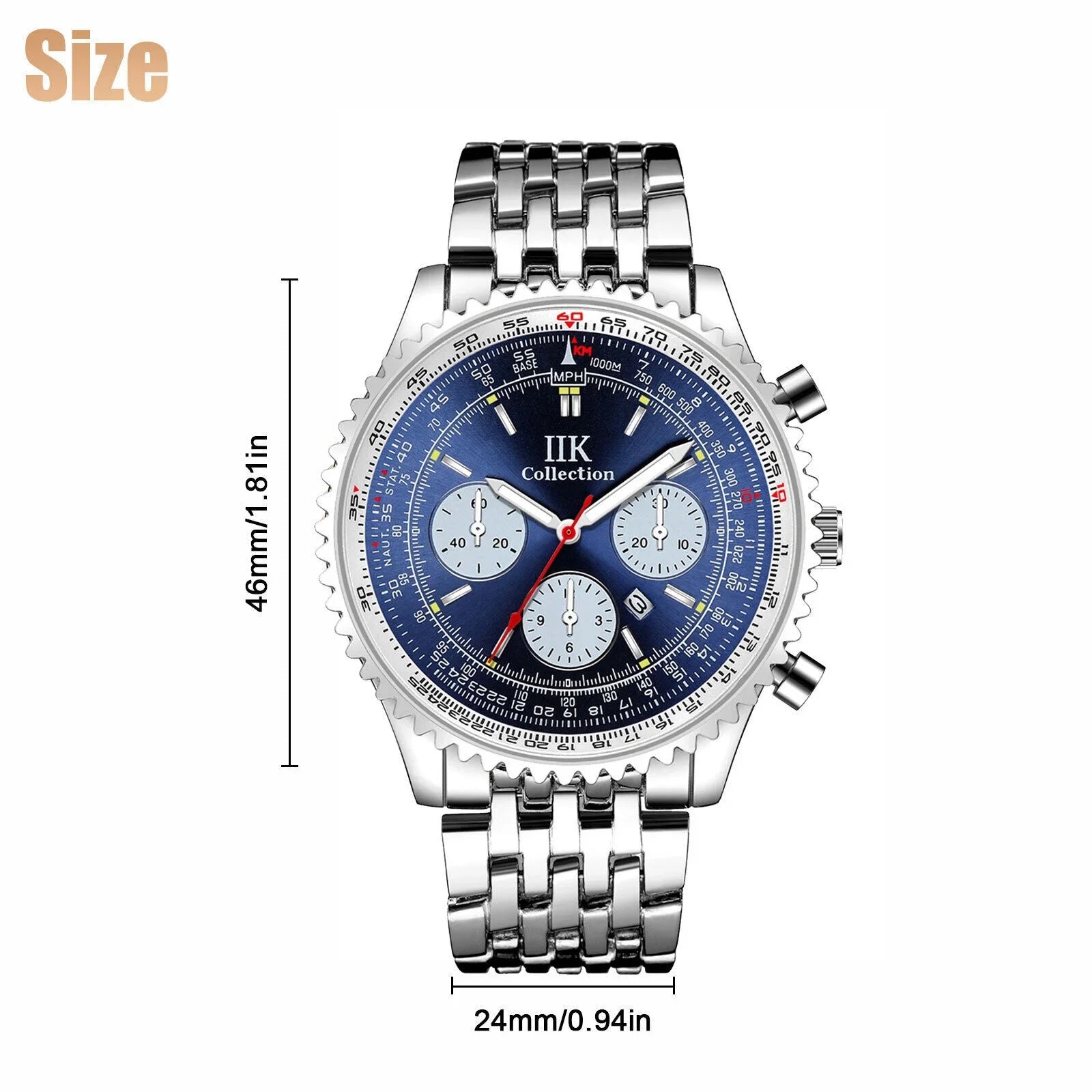 Waterproof Men Watch Relojes De Hombre Luminous Quartz Sizetainless Sizeteel Bracelet