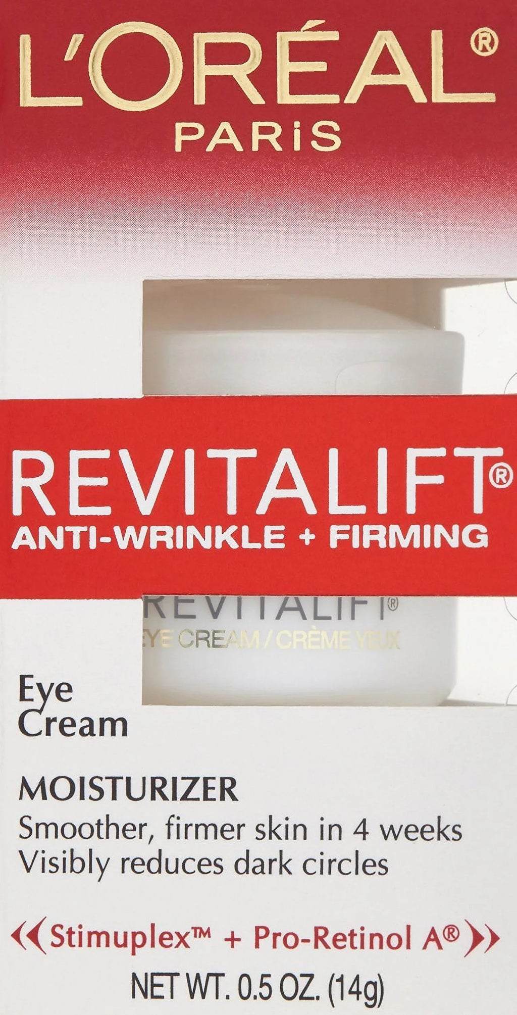 L,Oreal Paris Revitalift Anti Wrinkle + Firming Eye Cream, 0.5 Ounce (Pack Of 2)
