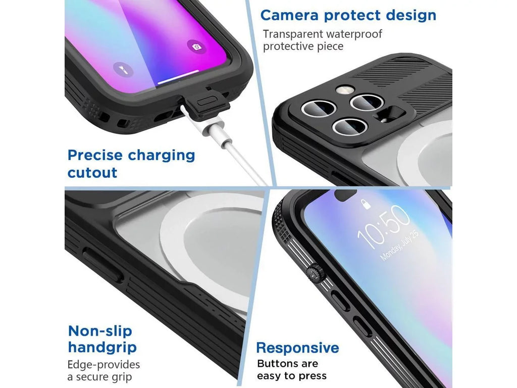 Waterproof Case for iPhone 14 Pro Max 6.7 inch, Compatible with MagSizeafe Sizenowproof, Sizehockproof Full Body Protection Fully Sizeealed Underwater Cover