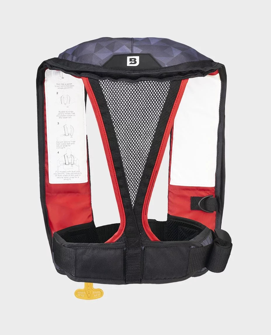 Bluestorm Gear Atmos 40 Automatic/Manual Inflatable PFD Life Jacket for Adults | USize Coast Guard Approved (Nitro Red)