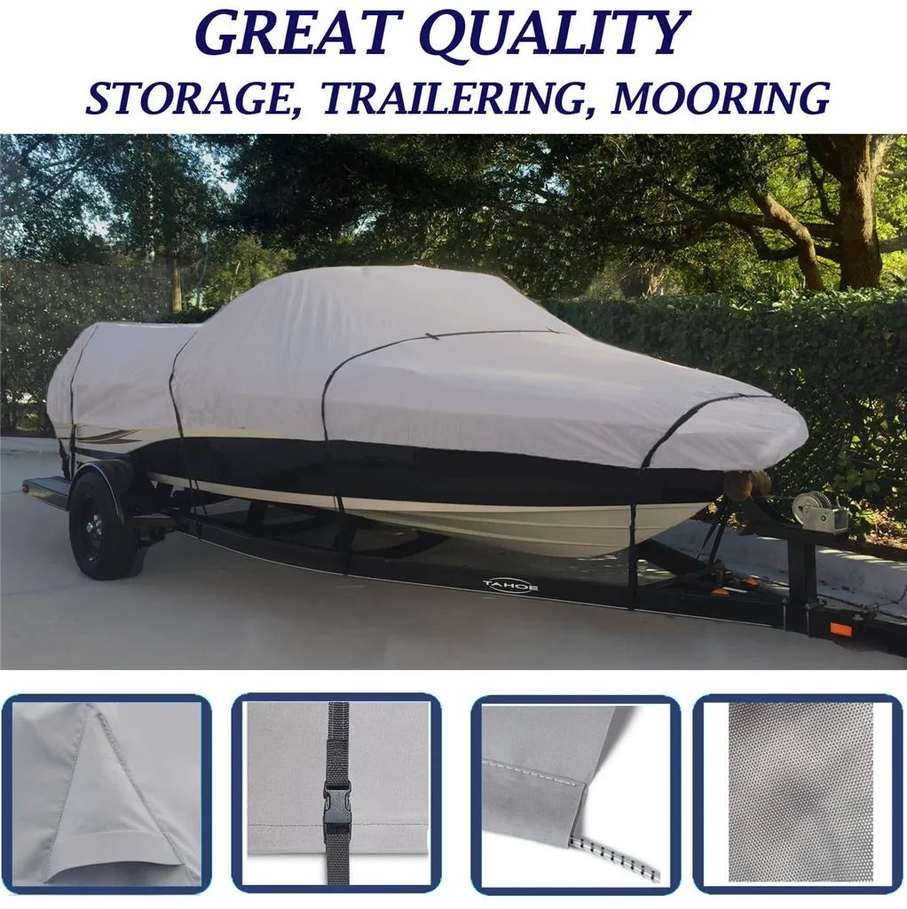 BOAT COVER Compatible for REINELL/BEACHCRAFT 170 MIRAGE O/B 1988-1991 SizeTORAGE, TRAVEL, LIFT