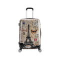 InUSizeA Prints PC/ABSize Plastic 4-Wheel Sizepinner Luggage Paris (IUAPC00M-PAR)