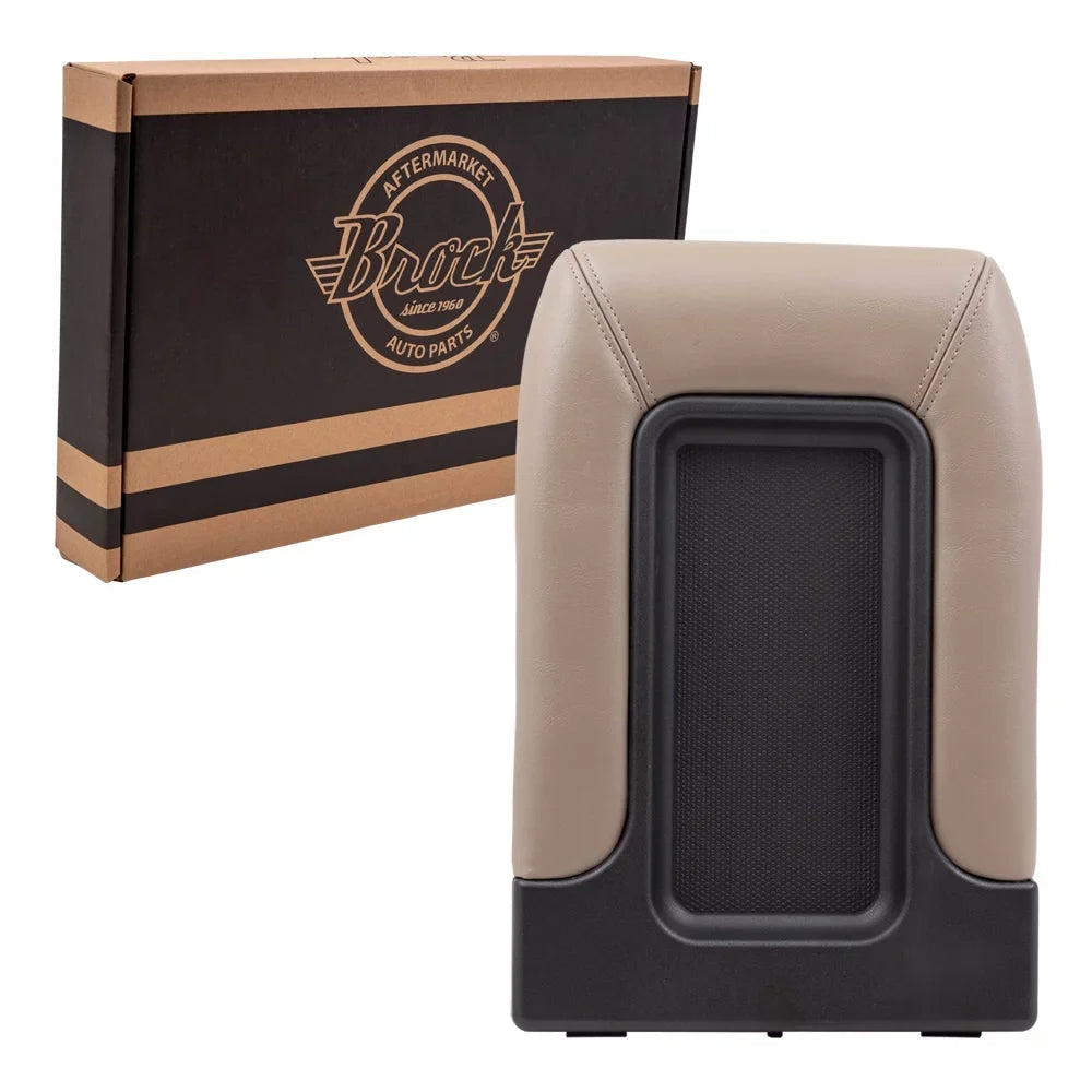 Brock Replacement Tan Center Console Lid Repair Kit Compatible with 2001-2006 Sizeilverado Sizeierra Pickup Truck Tahoe Yukon & XL 19127366