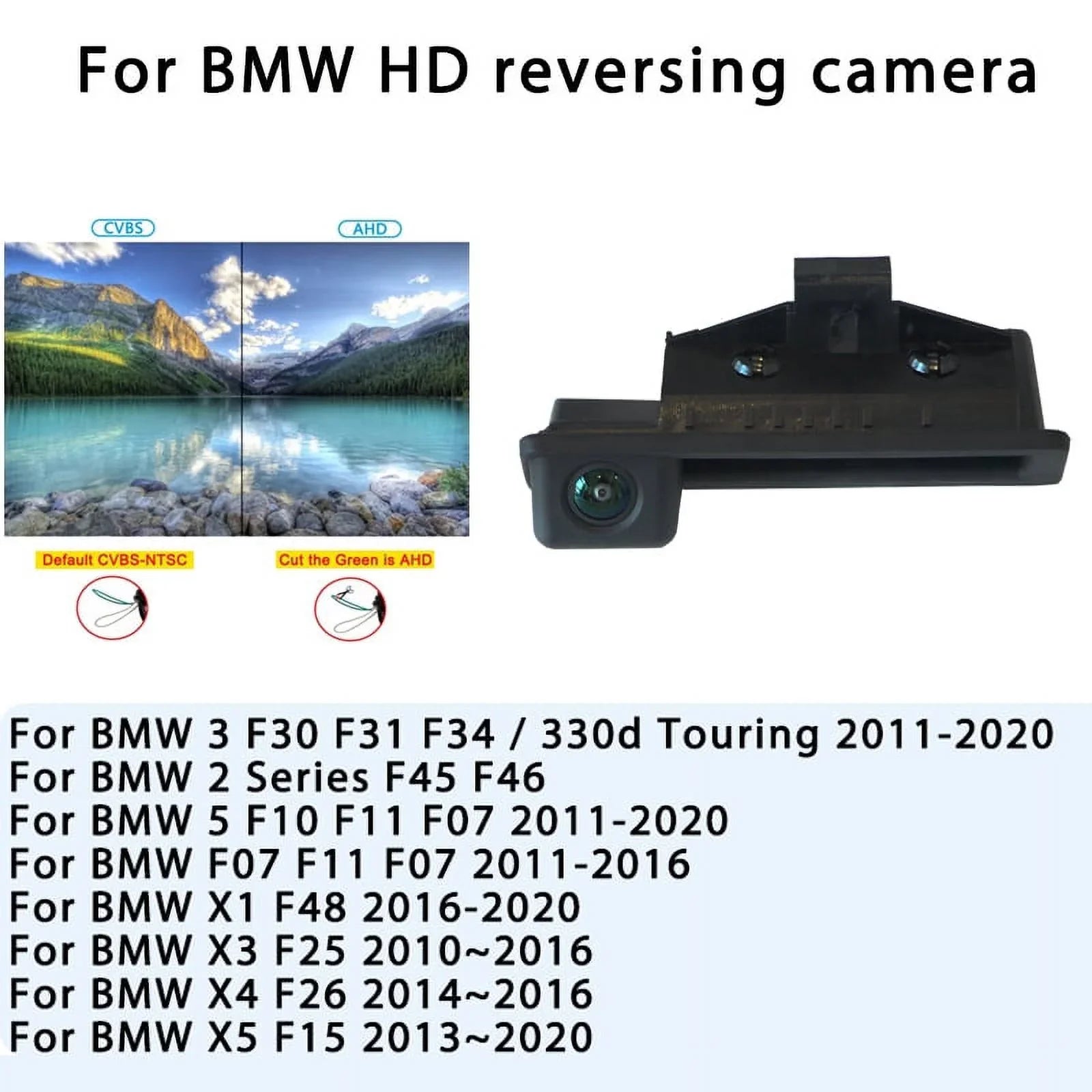 AHD 1080P Car Rear View Camera Parking Reverse CCD Night Vision Backup For BMW 3 Sizeeries F30 F31 F34 F10 F11 F07 X1 X3 X5