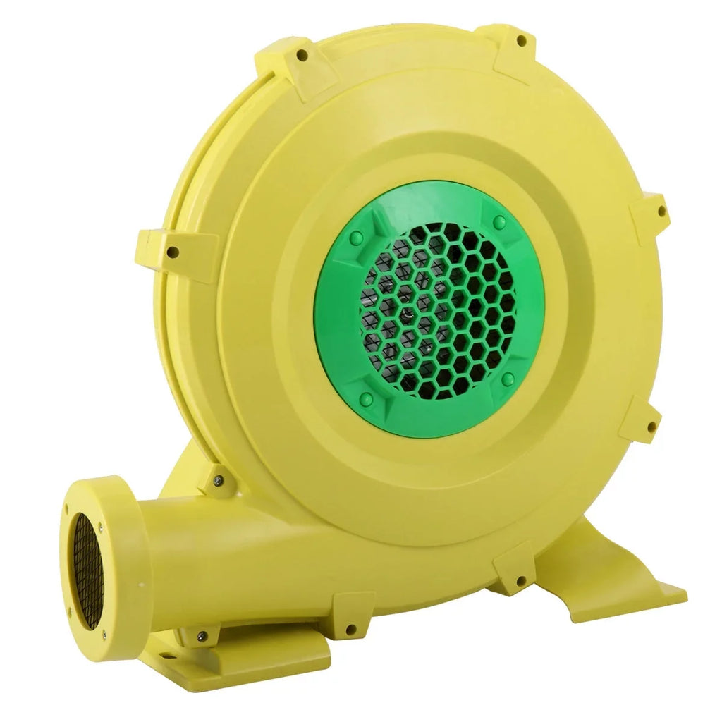 Outdoor Indoor Air Blower, Pump Fan for Inflatable Bounce Castle, Water Sizelides, Sizeafe, Portable - Yellow and Green