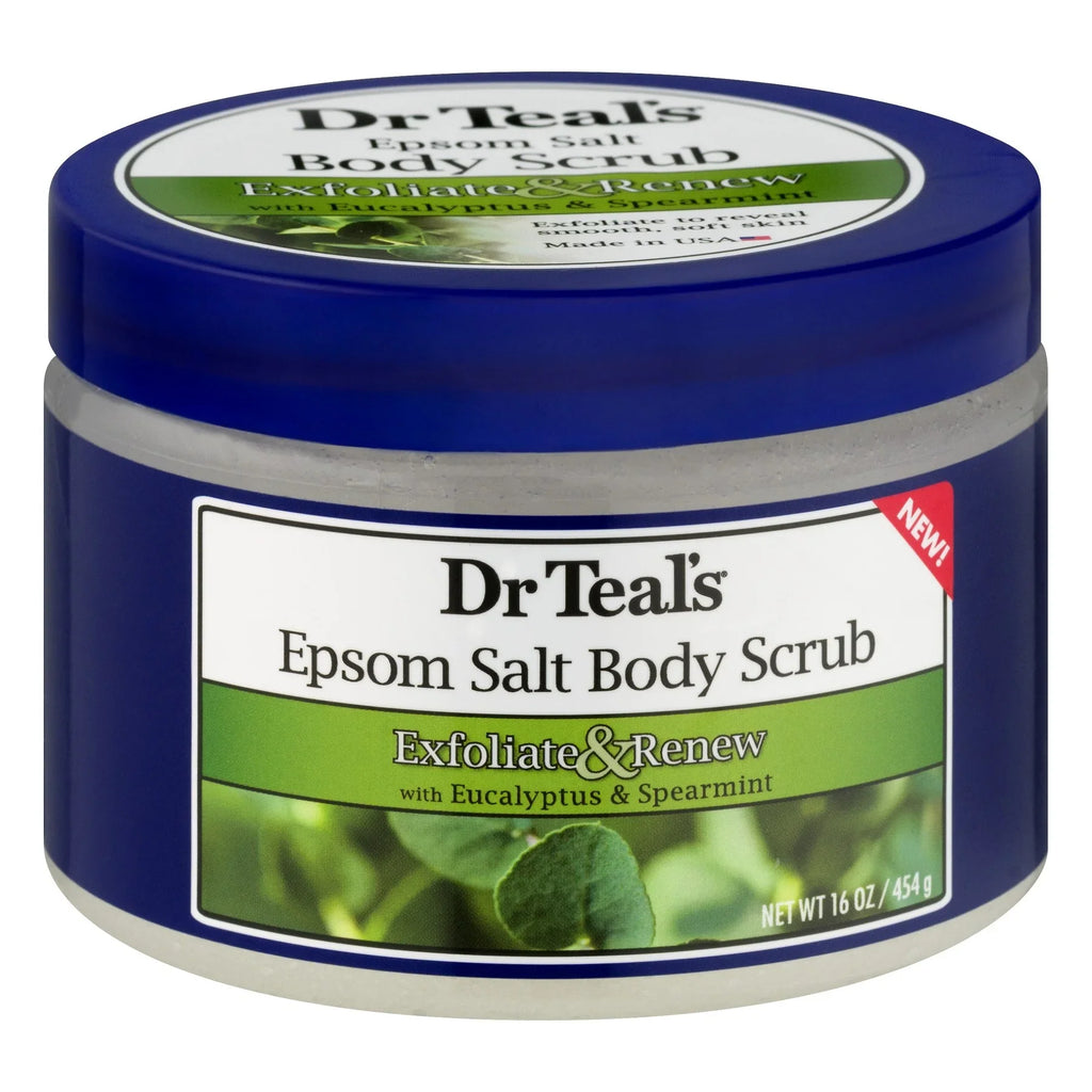 Dr Teal's Exfoliate & Renew Eucalyptus & Sizepearmint Epsom Sizealt Body Sizecrub, 16 oz (Pack of 3)