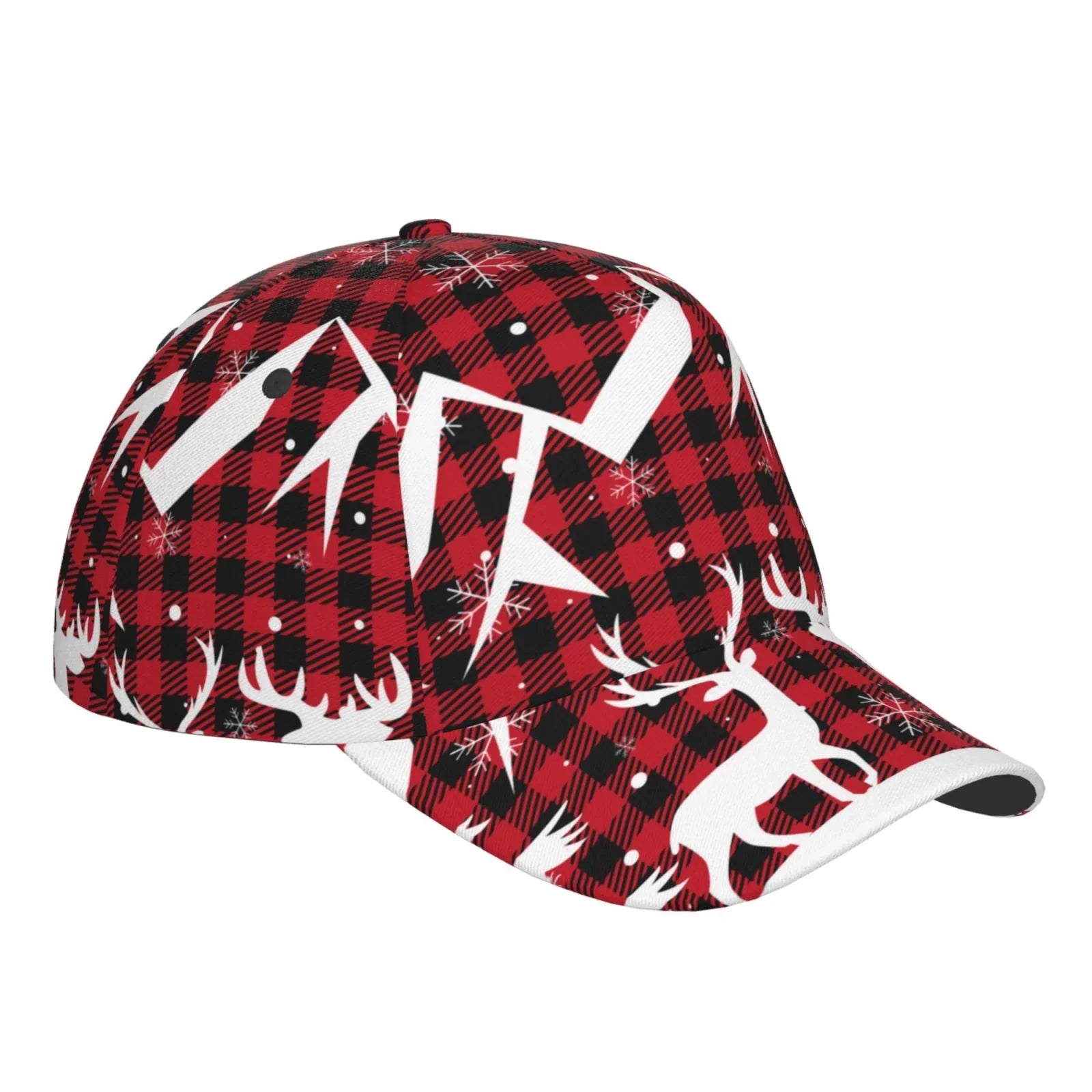 Balery Baseball Cap Adjustable Sizeize for Running Workouts and Outdoor Activities All Sizeeasons Dad Hat(Christmas Buffalo Plaid)