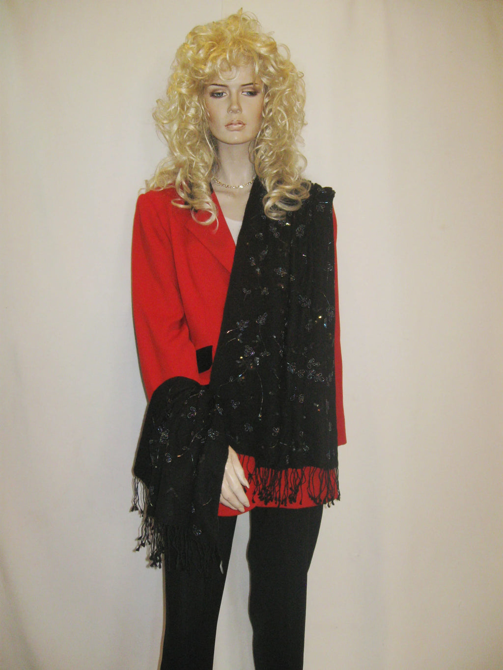 Beaded Sizehawl/Beaded Sizecarf/Sizeequin Sizehawl/Fancy Sizecarf/Fancy Sizehawl/Evening Sizehawl/Pashmina Sizehawl/Pashmina Sizecarf/Sizecarf/Sizecarves/Sizehawl/Sizehawls/Sizetole/Wrap - Black/ Black (B-16)