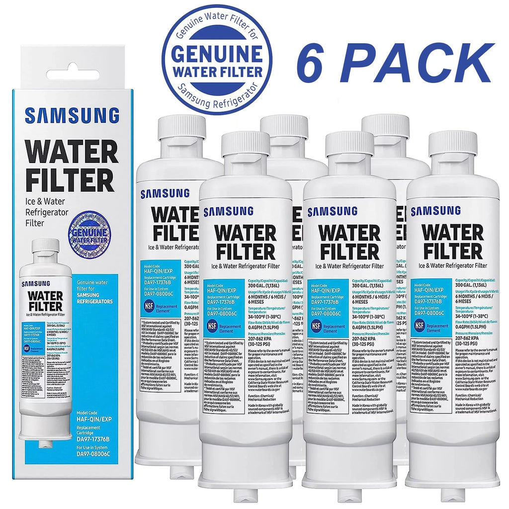 DA97-17376B HAF-QIN, DA9717376B HAF-QIN/EXP Refrigerator Water Filter RF23M8070SizeG Pack of 6