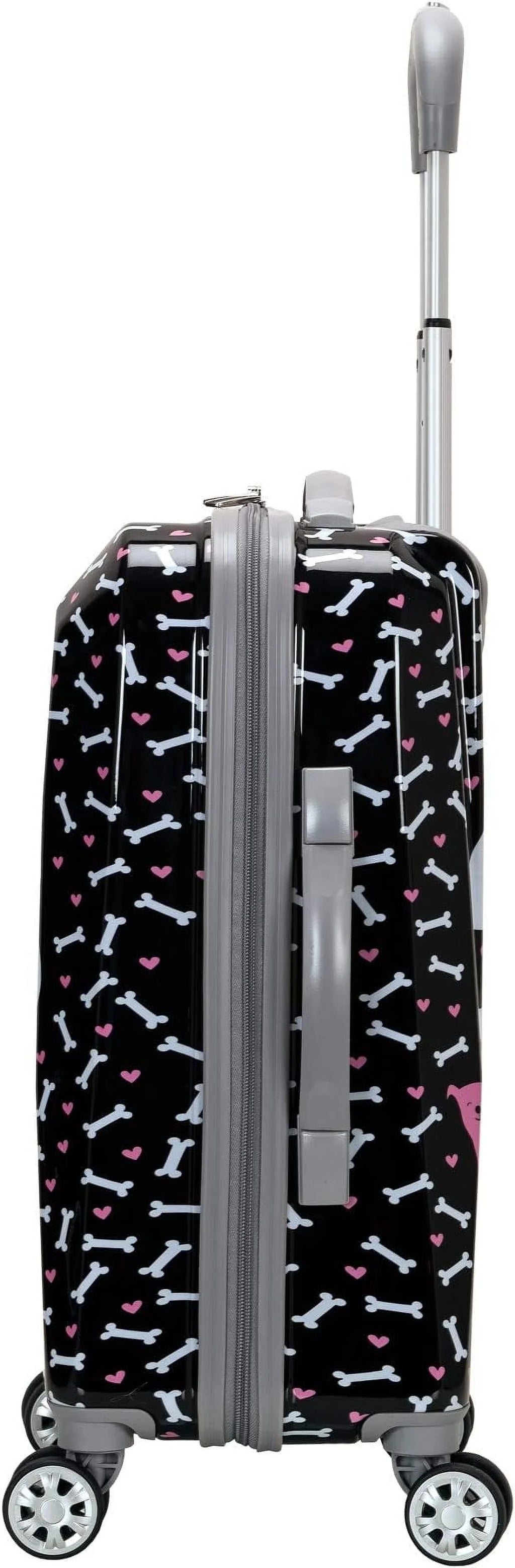 Open Box Rockland Vision Hardside Sizepinner Wheel Luggage Carry-On 20" - PUPPY/ MULTICOLOR