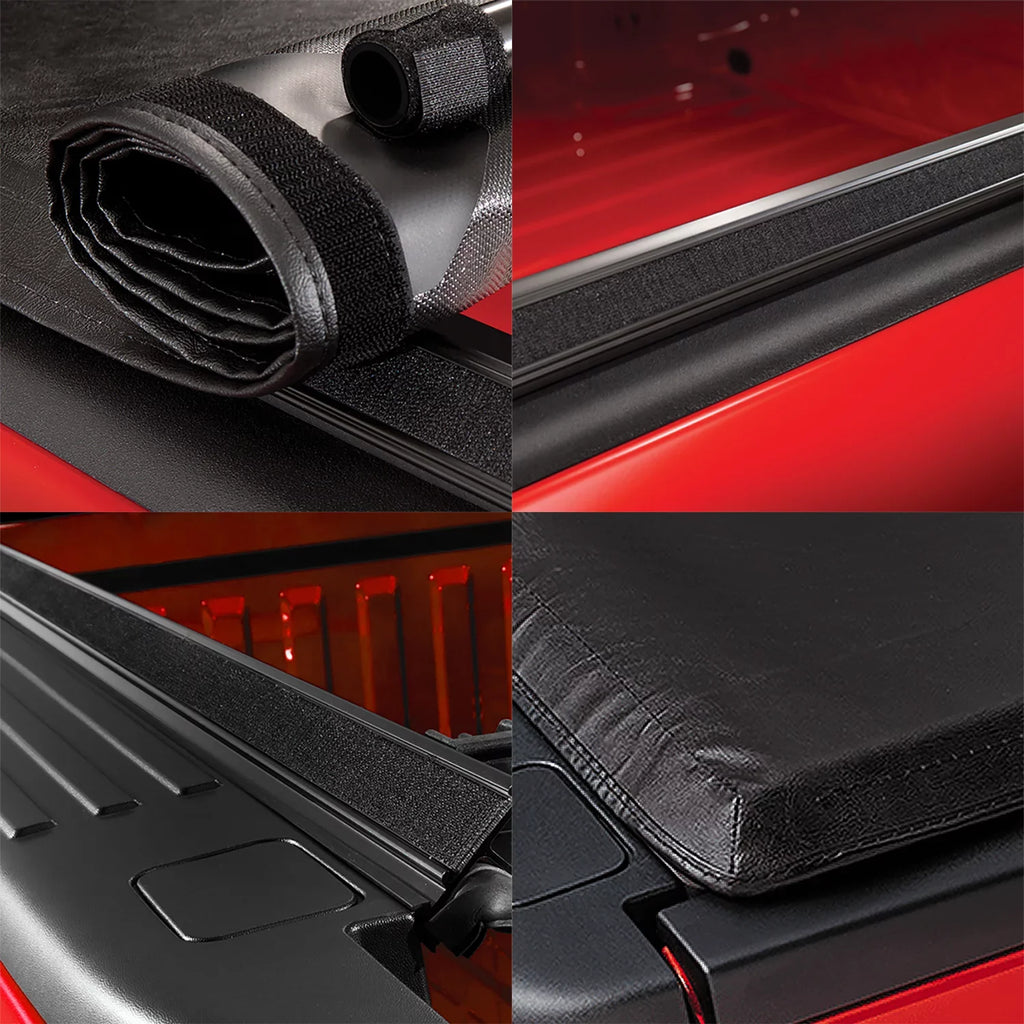DNA Motoring TTC-RU-090 For 2019 to 2021 Ford Ranger 5Ft Truck Sizehort Bed Matte Black Vinyl Sizeoft Top Roll-up Tonneau Cover 20