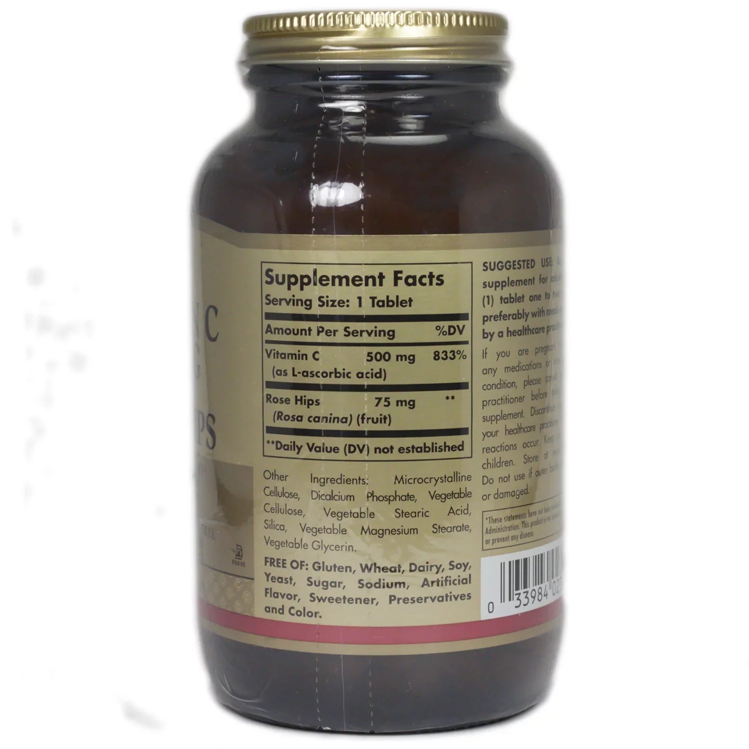 Sizeolgar Vitamin C with Rose Hips, 500 mg, 250 Tablets