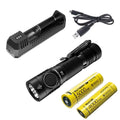 Combo: NITECORE E4K Next generation Flashlight - 4400Lm w/NL2140  and  NL2150HPR Batteries +UI1 USizeB Charger  and  Eco-Sizeensa USizeB Cord