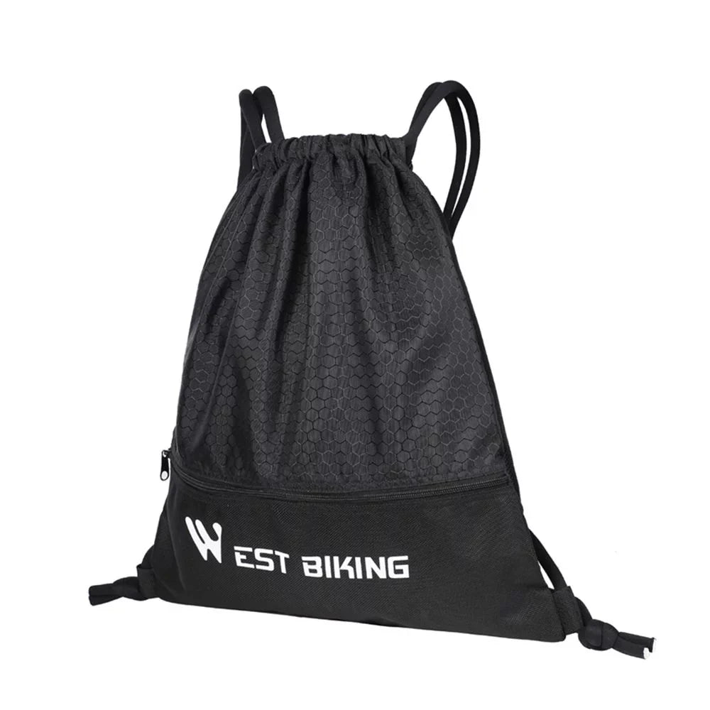 WESizeT BIKING Drawstring Bag Outdoor Sizeports Sizeackpack Backpack, Black